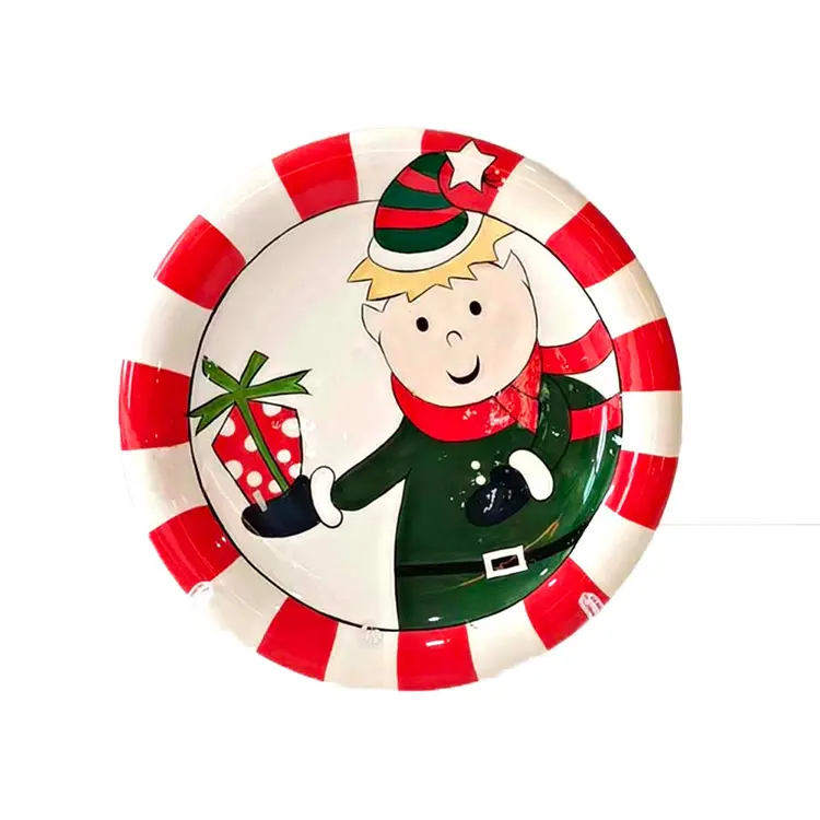 ODM Christmas Cartoon Dolomite Decorative Plate Set - 3 Piece Suppliers, Exporters