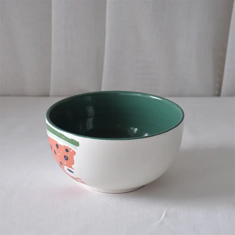 jiashun Hand - Painted Watermelon - Patterned Ceramic Bowl with Green Interior Companies, Products