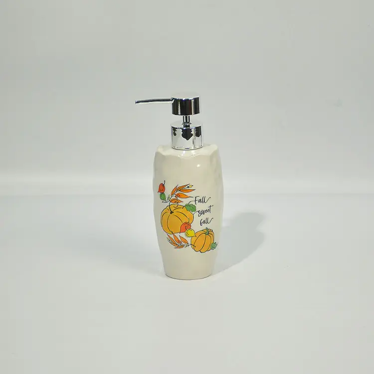 ODM Fall Sweet Fall Pumpkin & Autumn Leaf Ceramic Bathroom 4-Piece Set Exporter, Product