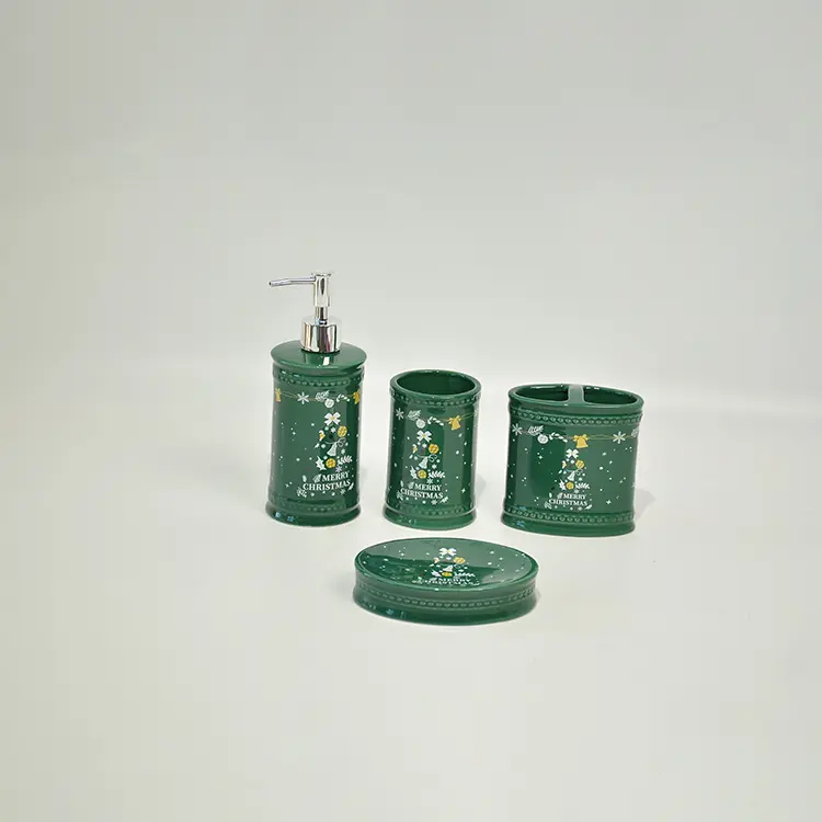 OEM Forest Green Harvest Ceramic Bathroom Set (5-Piece) - Pumpkin & Acorn Decor Manufacturers, Products