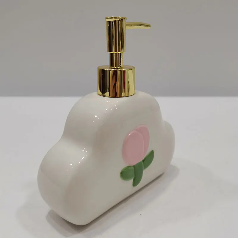 Custom Cloud shaped flower colored lotion bottle Factory, Products