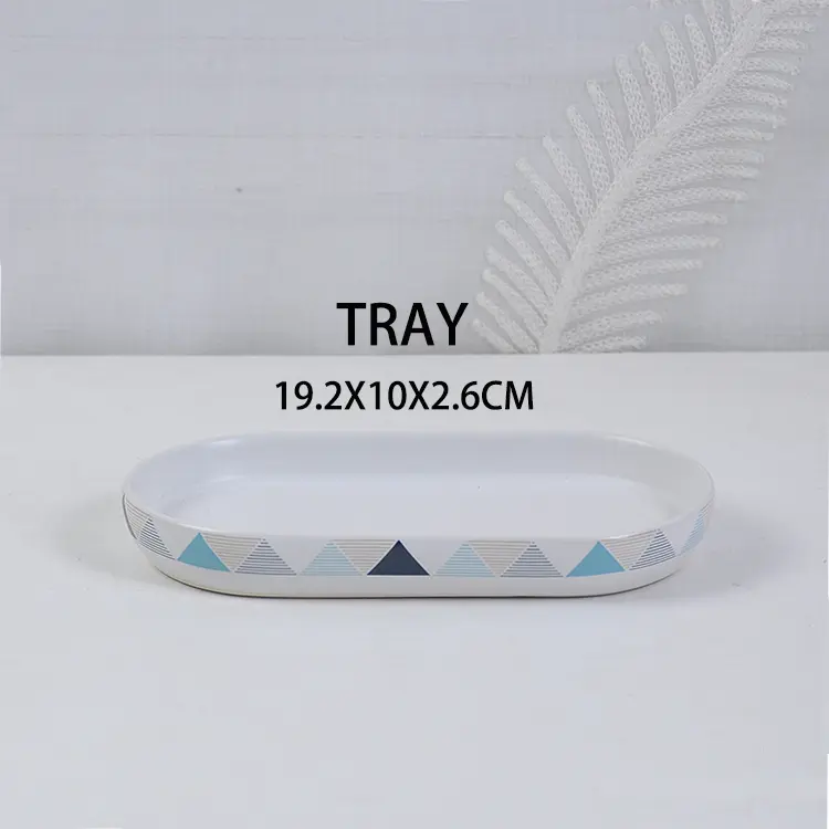 Geometric Ceramic Bathroom Set Piece 5
