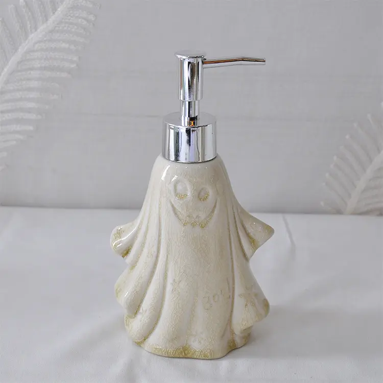Custom Halloween Ghost - Shaped Ceramic 4 - Piece Bathroom Accessory Set Exporters, Company