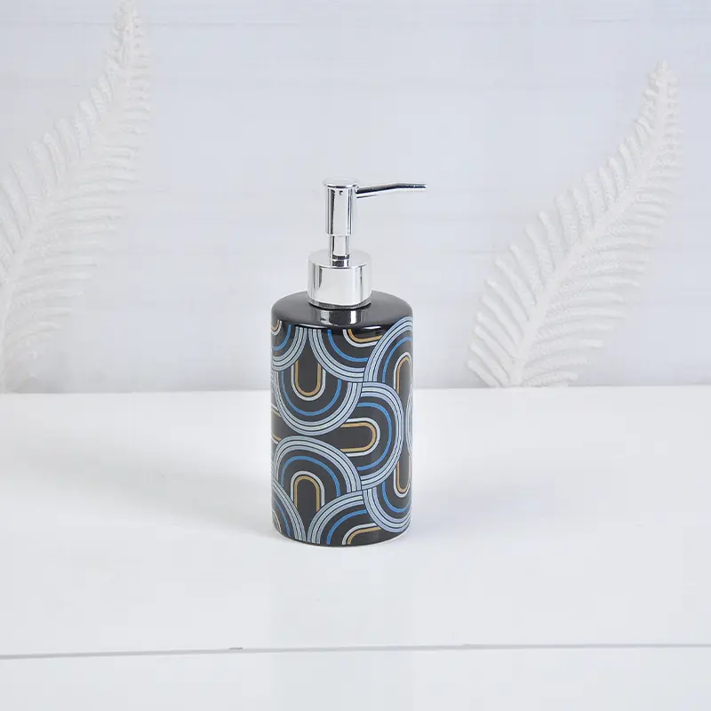 Discount Modern Art Blue - White Wave - Patterned Ceramic Bathroom Accessory Set Exporter, Company