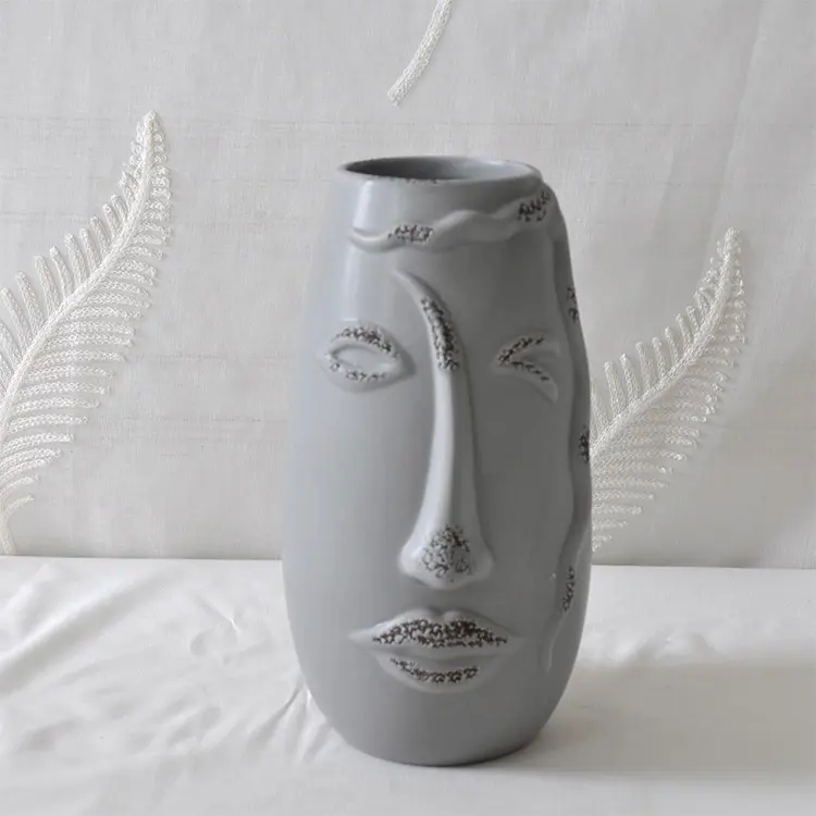 ODM Modern Art Face - Embossed Ceramic Vase Exporters, Companies