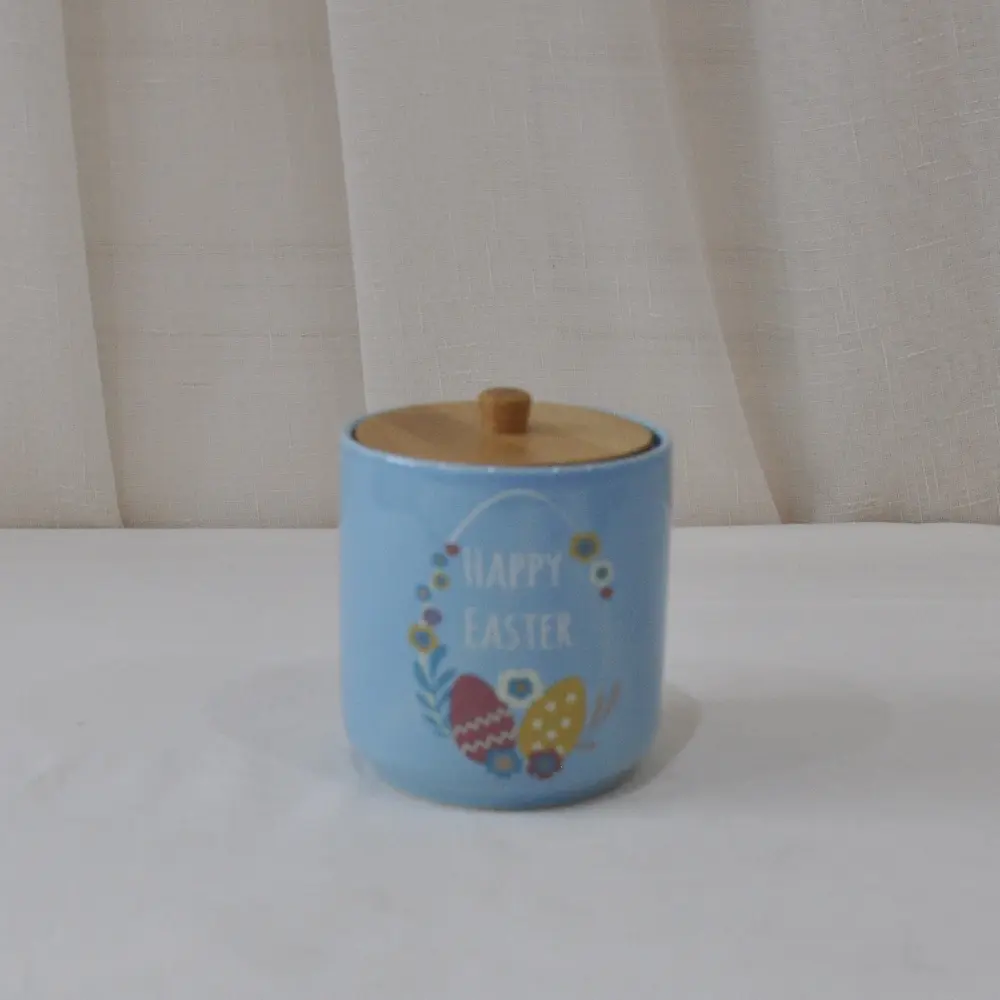 OEM Easter Themed Light Blue Stoneware Bathroom Accessory Set Manufacturers, Company