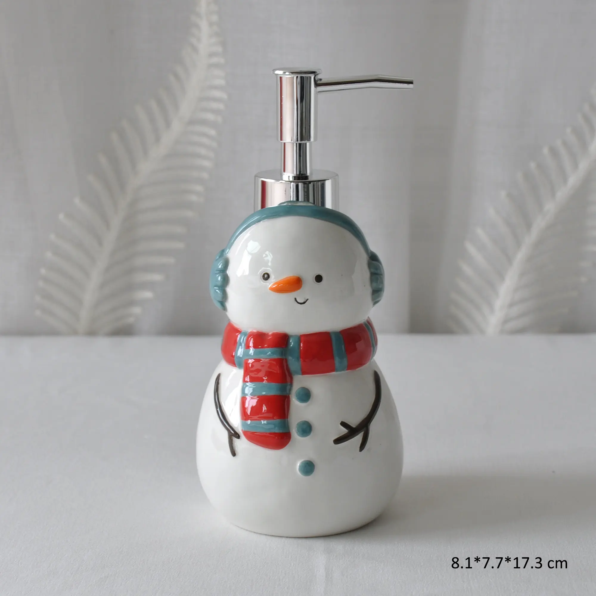Christmas Snowman Ceramic Lotion Dispenser