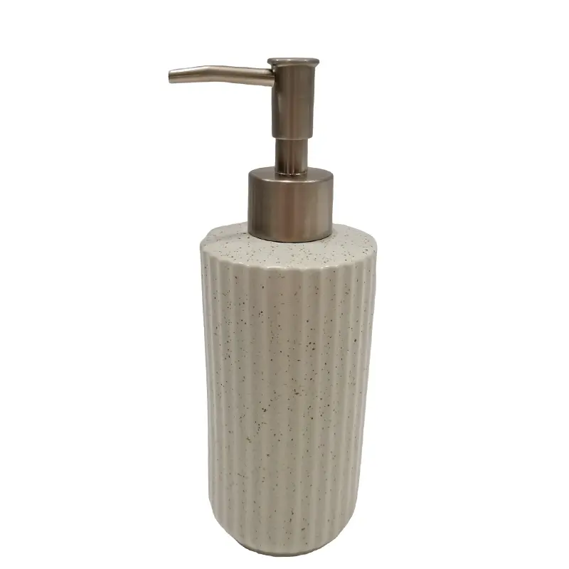Wholesale Matte Grey Speckled Glaze Stoneware Bathroom Set - 4 - Piece Factory, Exporter