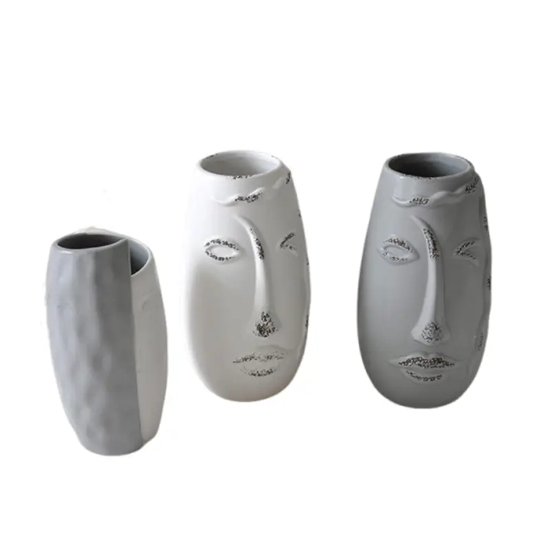 ODM Modern Art Face - Embossed Ceramic Vase Exporters, Companies