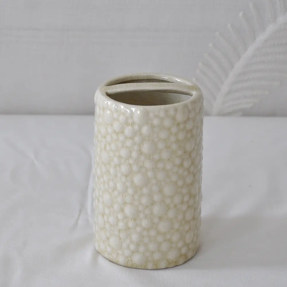 Custom Pale Yellow Bubbled-Texture Ceramic Bathroom 5-Piece Set Supplier, Companies