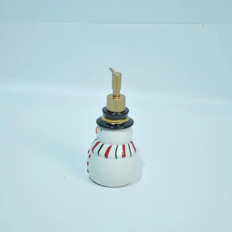 Buy Christmas Snowman with Red Scarf & Black Hat Dolomite Lotion Dispenser Manufacturer, Company