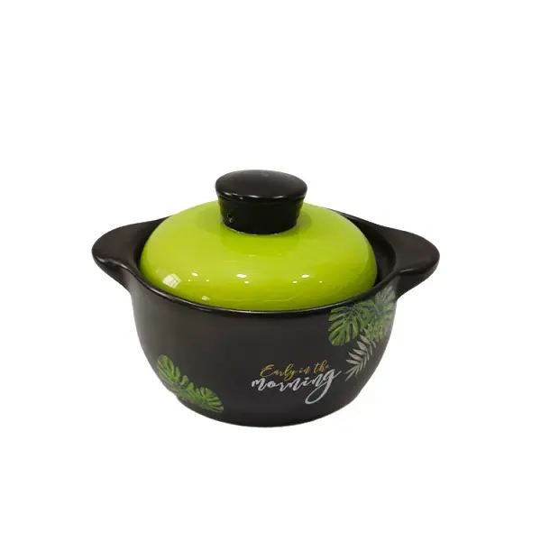 Wholesale Black Casserole with Emerald Green Lid Exporter, Exporters