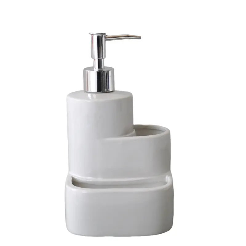 Wholesale White Ceramic Tiered Integrated Bathroom Organizer Factory, Products
