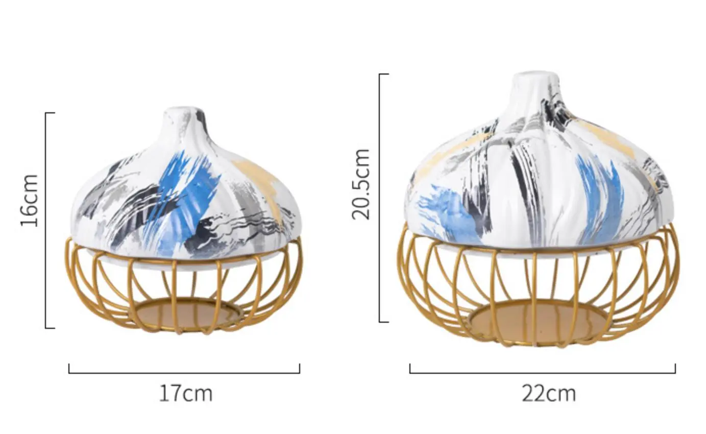 Artistic Graffiti Ceramic Garlic Storage