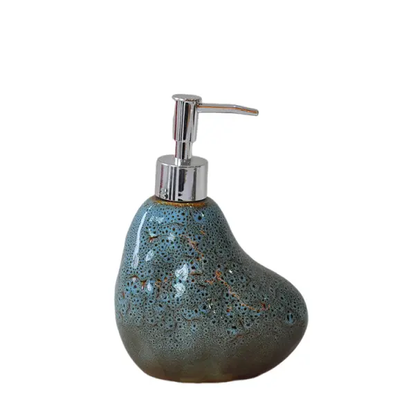 Wholesale Blue - Brown Gradient Stone - Like Textured Stoneware Bathroom 4 - Piece Set Manufacturer, Factories