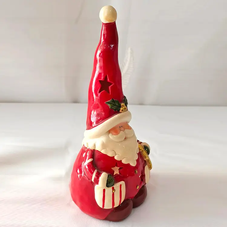 Cheap Christmas Red - Hat Gnome with Holly Leaf Dolomite Figurine Manufacturer, Suppliers