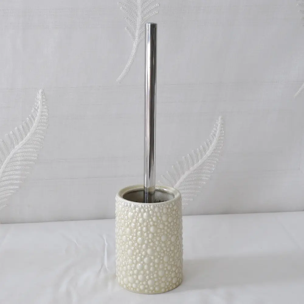Custom Pale Yellow Bubbled-Texture Ceramic Bathroom 5-Piece Set Supplier, Companies