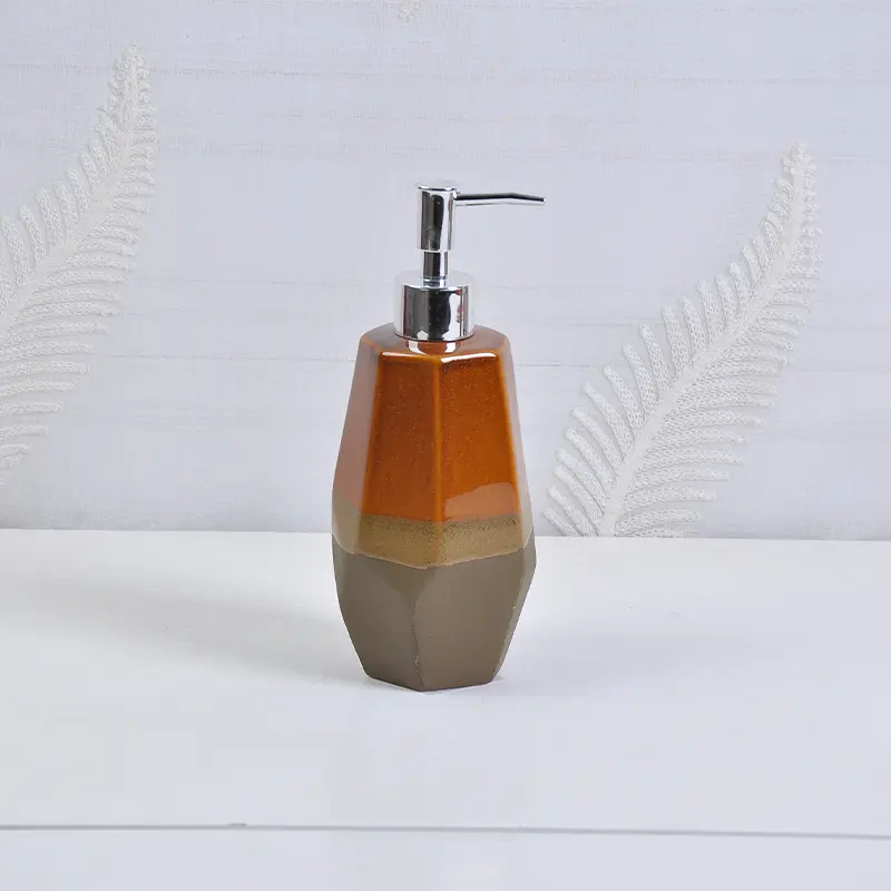 Discount Modern Geometric Brown - Tan Gradient Ceramic Bathroom Accessory Set Manufacturer, Product