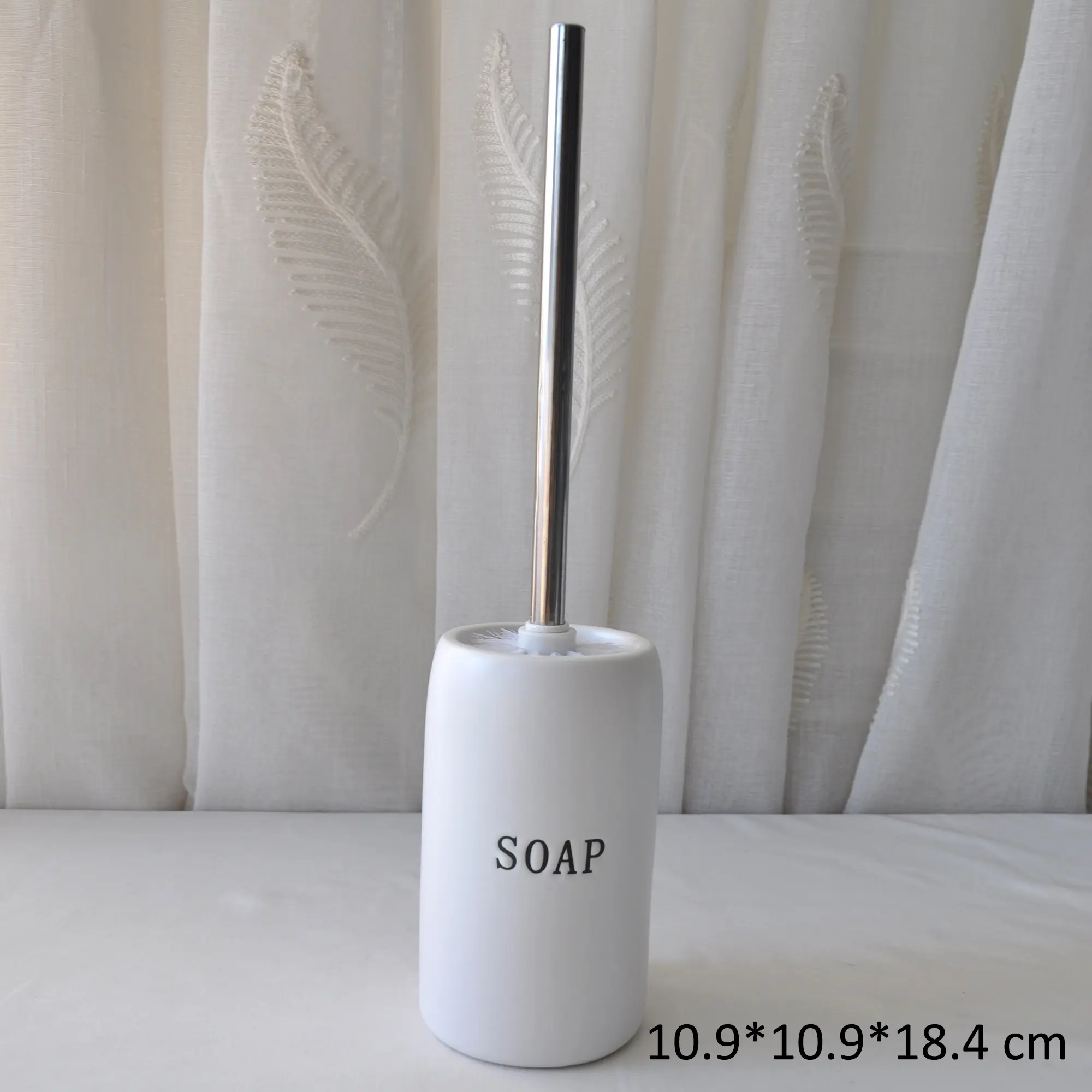 Minimalist White Stoneware Bathroom Accessory Set Packaging
