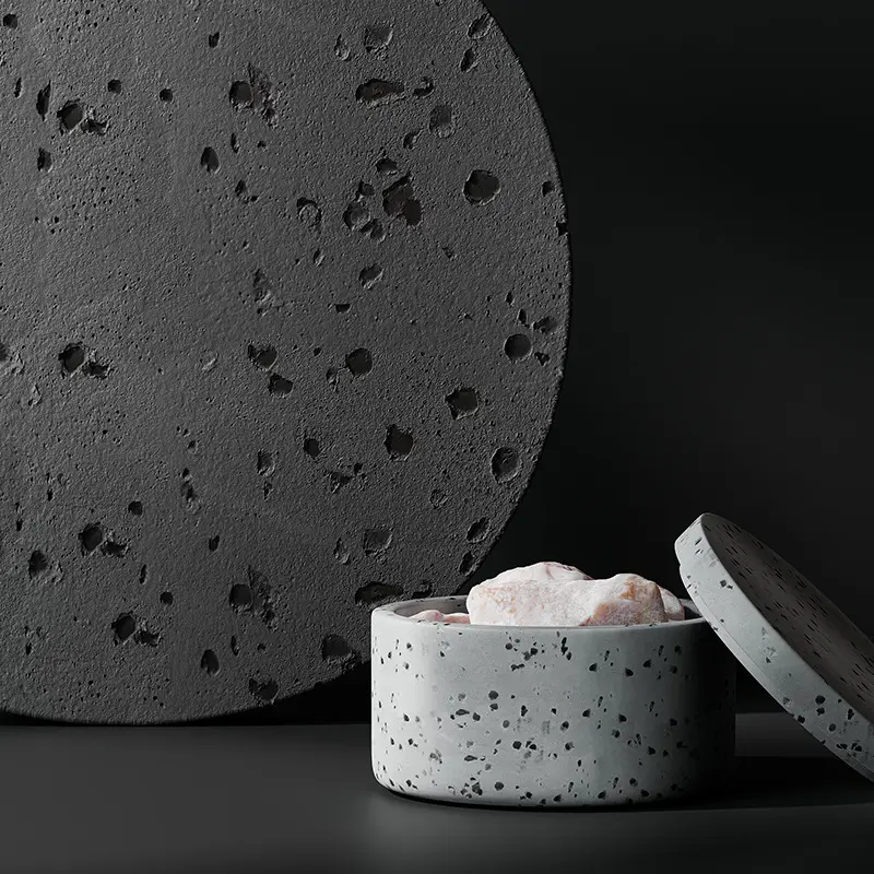 China Multicolor Speckled Texture Cement Aromatherapy Candle Cup Manufacturer, Factories