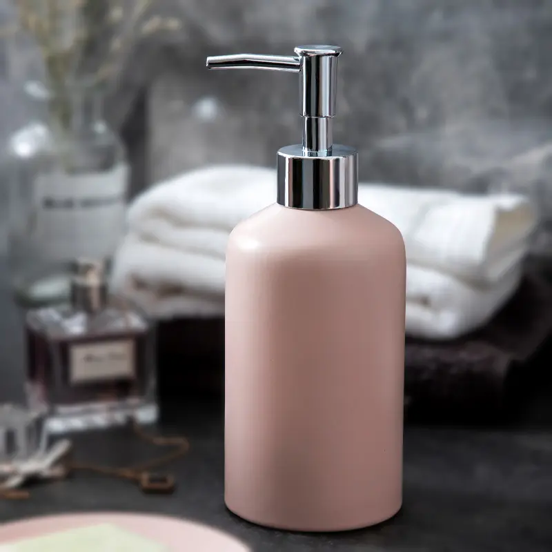 China Morandi Pink Minimalist Matte Ceramic Bathroom 4-Piece Set Exporter, Products