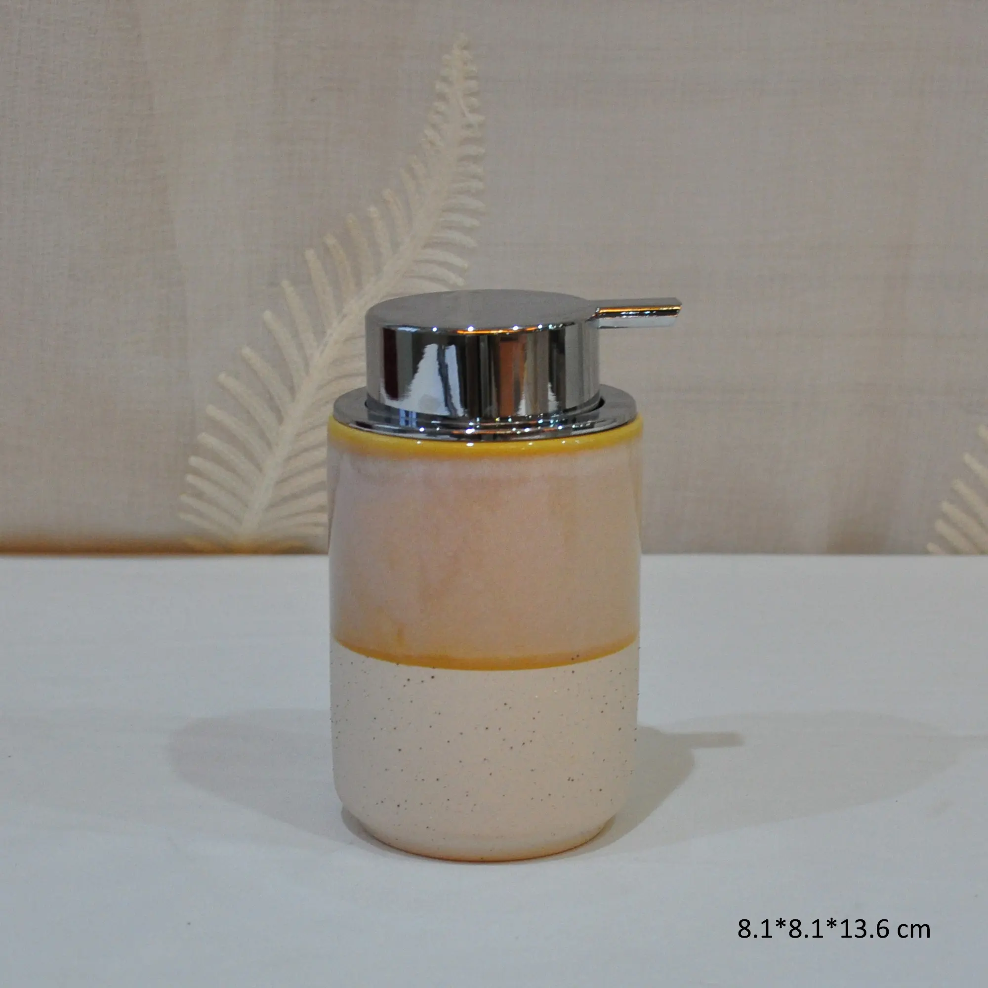 Wholesale Warm Yellow Gradient Speckled Stoneware 5-Piece Bathroom Accessory Set Suppliers, Products