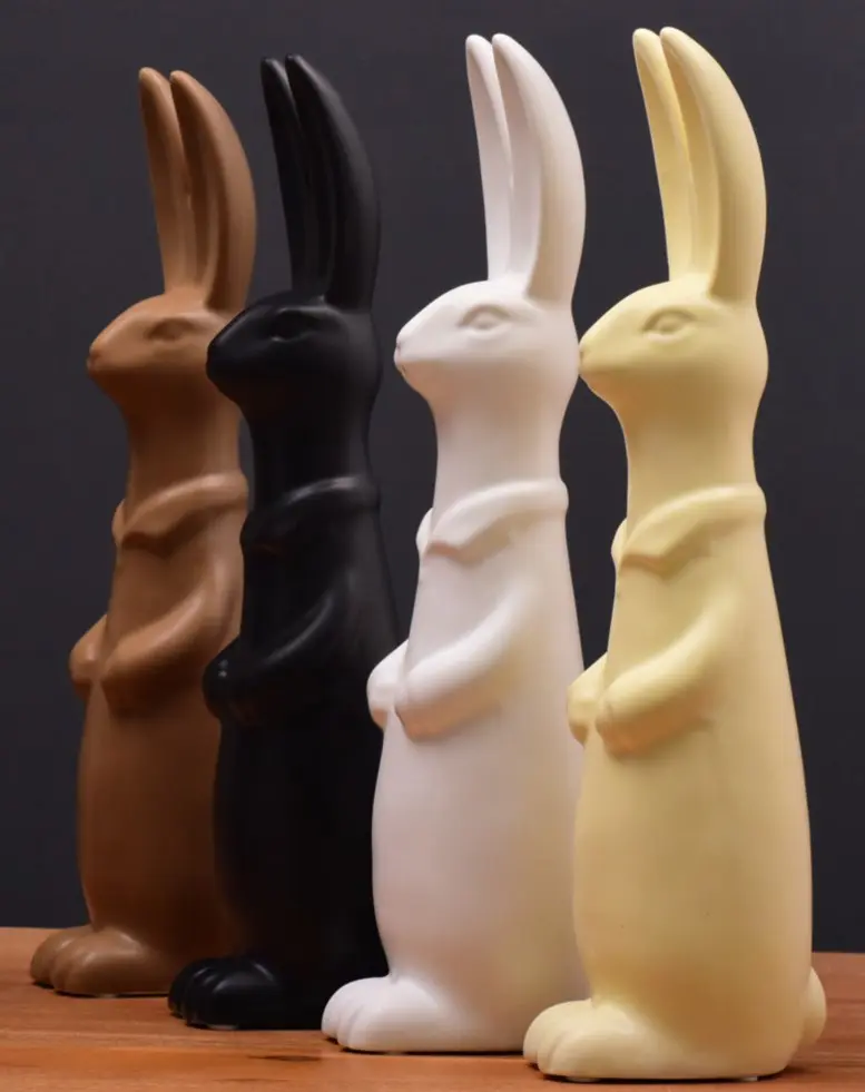 China Minimalist Multicolor Ceramic Rabbit Ornaments Manufacturers, Product