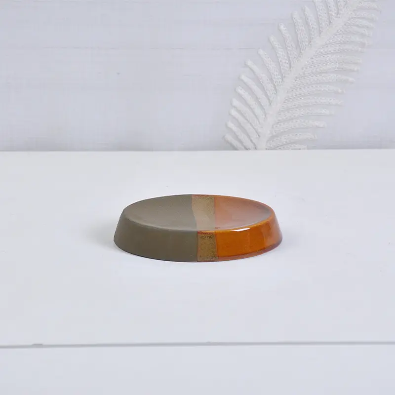 Custom Modern Minimalist Brown - Beige Gradient Ceramic Bathroom Accessory Set Company, Product