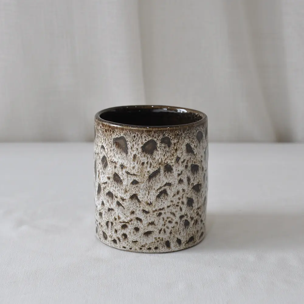 ODM Lava Inspired Speckled Porous Earthy Tone Stoneware Bathroom Set Exporter, Exporters