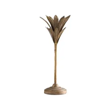 Vintage Leaf-Shaped Iron Candelabra Set Luxury Table Decor Candle Holder