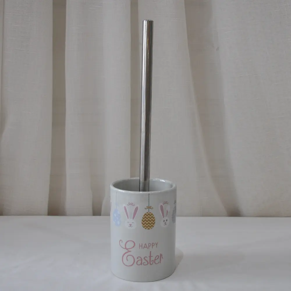 Wholesale Easter Bunny Egg Light Gray Stoneware Bathroom Accessory Set Manufacturer, Factories