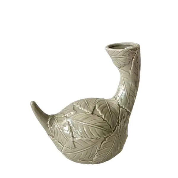 ODM Swan - Shaped Leaf - Embossed Ceramic Vase | Artistic Home Decor Accent Companies, Product