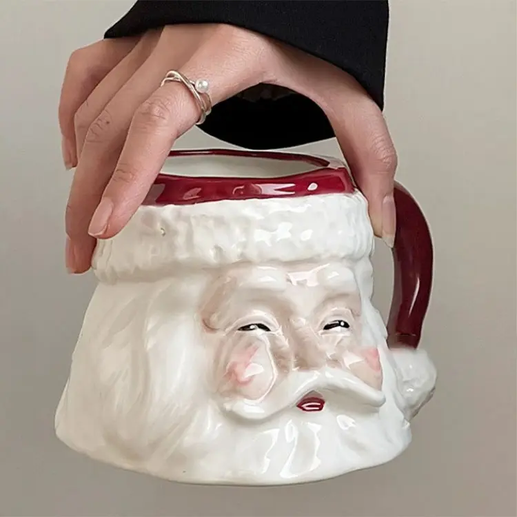 Wholesale 3D Santa Face Ceramic Christmas Mug Suppliers, Exporters