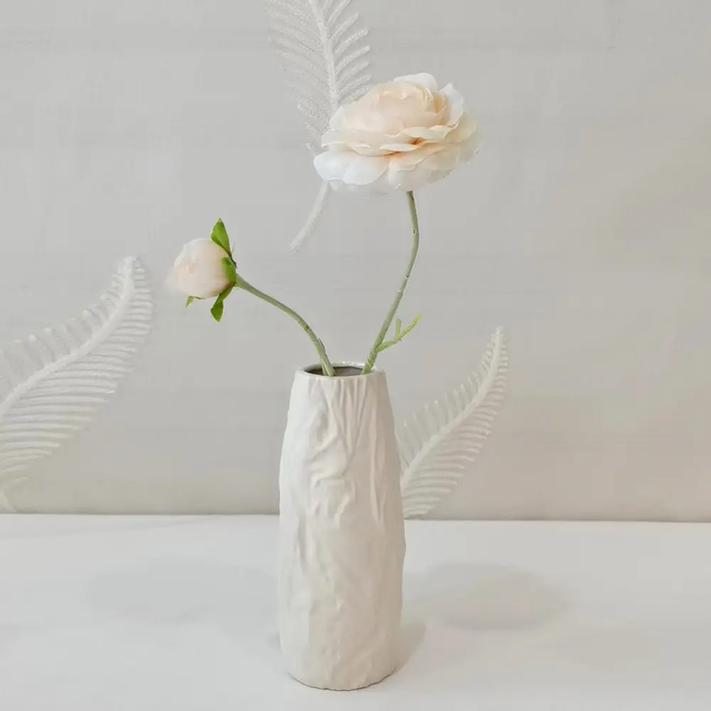 Cheap Wabi-Sabi White Natural Texture Ceramic Vase Set Factories, Company