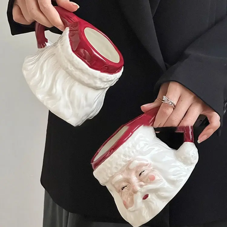 Wholesale 3D Santa Face Ceramic Christmas Mug Suppliers, Exporters