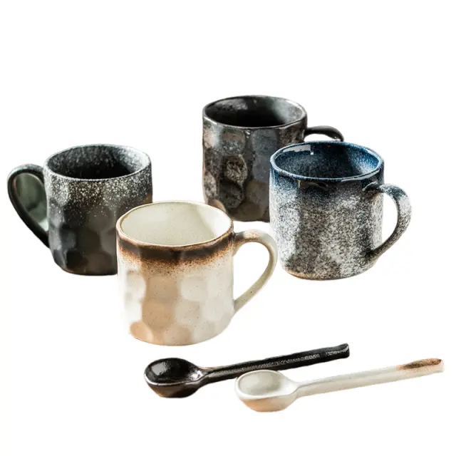 China Geometric Cut Kiln-Change Glaze Ceramic Mug Manufacturer, Suppliers