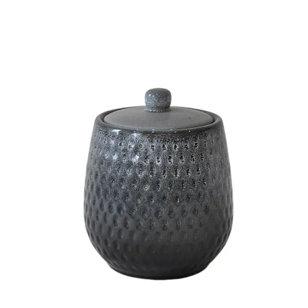 jiashun Matte Black Hammered - Texture Ceramic Bathroom 5 - Piece Set Exporter, Product