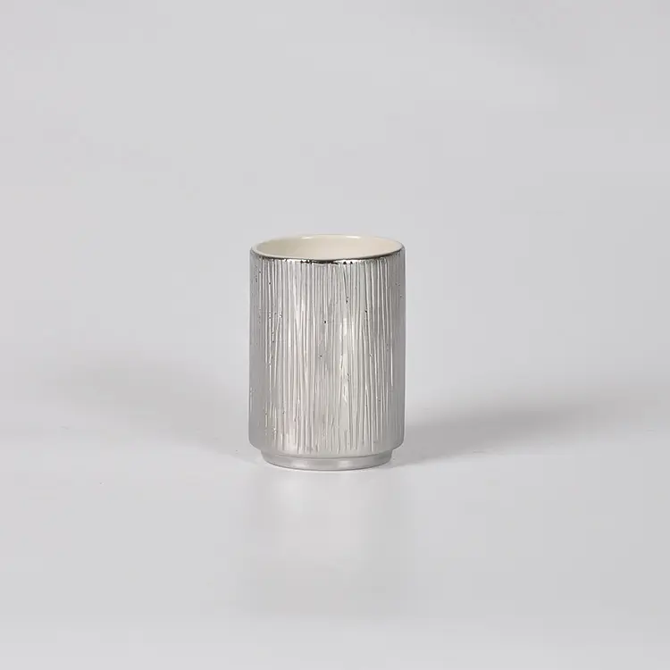 Custom Modern Luxury Silver - Embossed Ceramic Bathroom Accessory Set Factory, Exporters