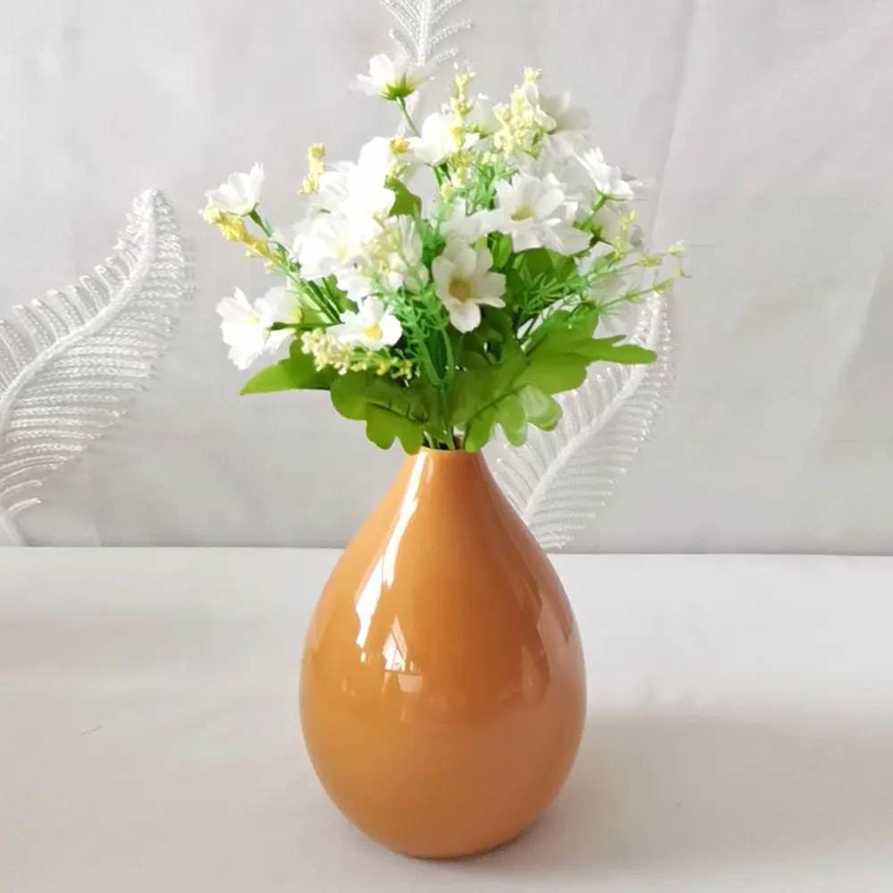 Buy Macaron Color Teardrop-Shaped Glossy Ceramic Vase Set Factories, Company