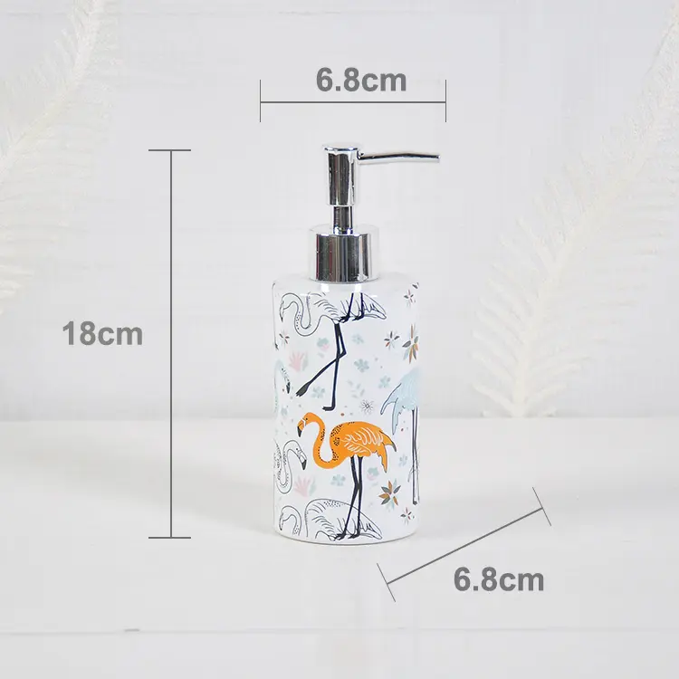 Flamingo Ceramic Bathroom Set Overview