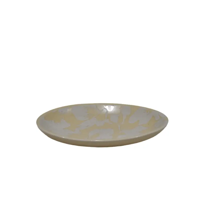 ODM Creamy Yellow Matte Glazed Decaled Floral Stoneware Bathroom 4 - Piece Set Factory, Companies