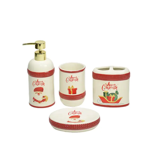 jiashun Christmas Santa & Sleigh Pattern Dolomite Bathroom Set Supplier, Companies