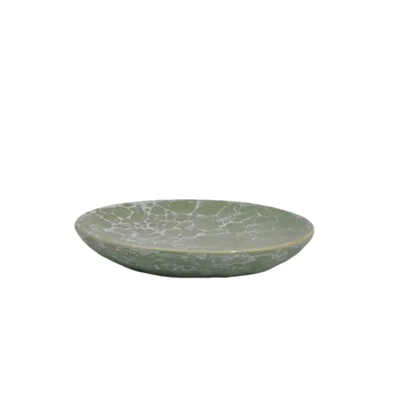 OEM Matte Light Green Crackle Glaze Stoneware Bathroom 4 - Piece Set Suppliers, Companies