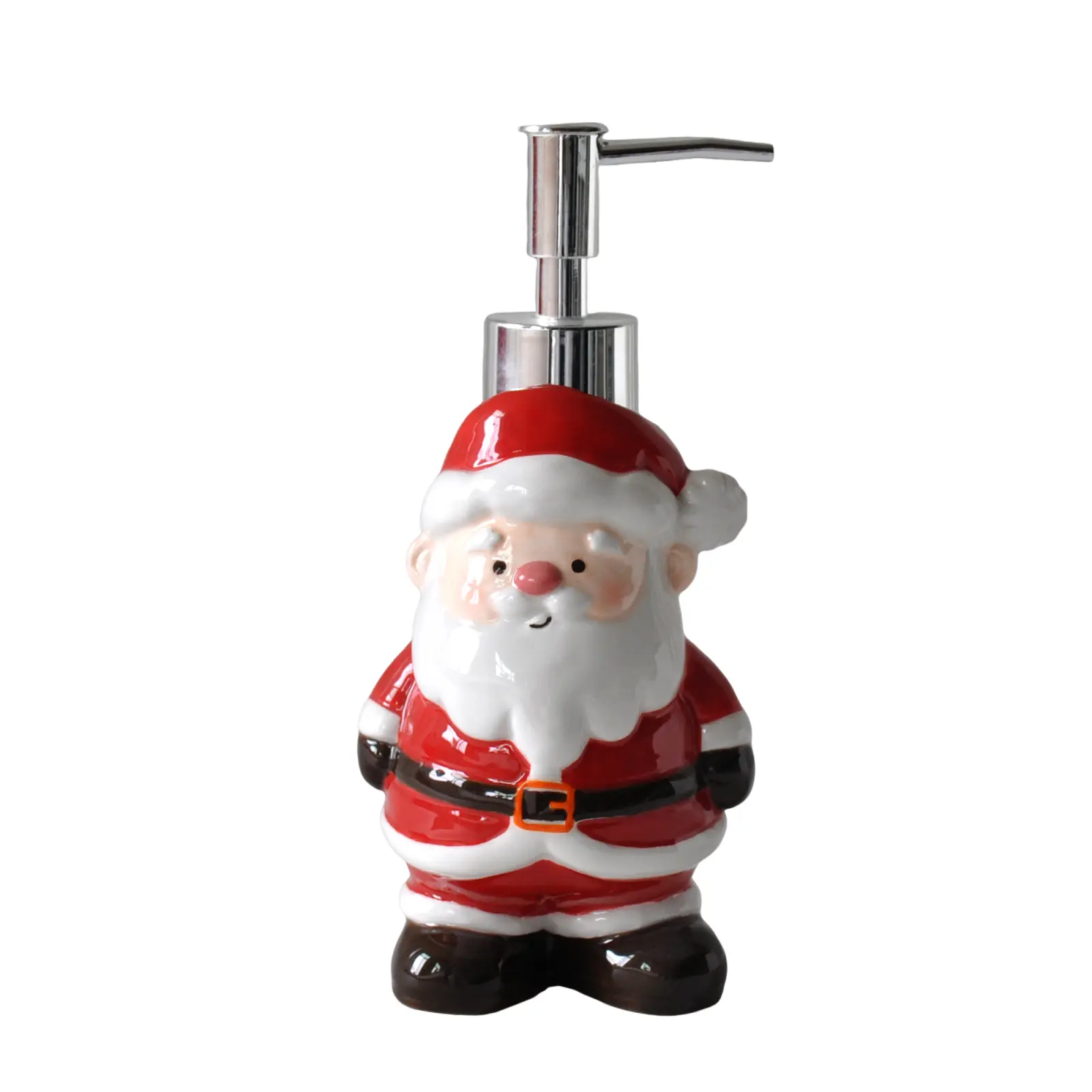 China Christmas Cute Santa Claus Ceramic Lotion Dispenser Exporter, Exporters