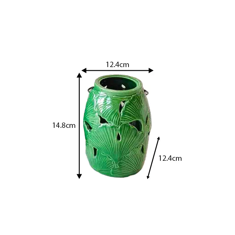 Small Tropical Leaf Ceramic Vase