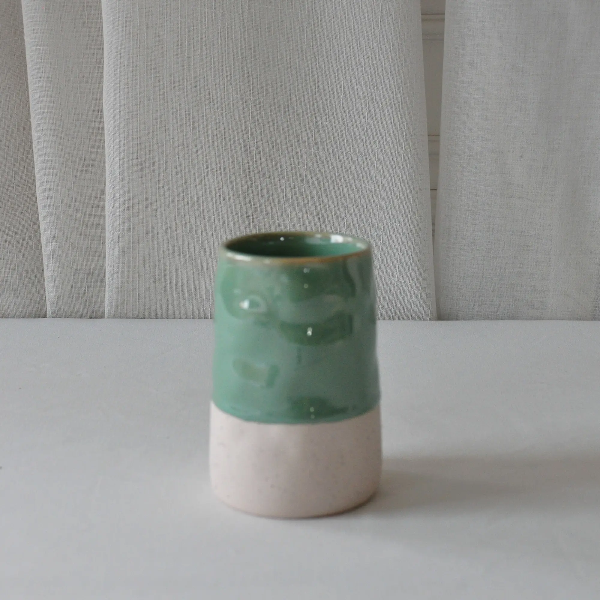 Wholesale Modern Rustic Green & White Dripping Glaze Handmade Ceramic Bathroom Set Factories, Exporters