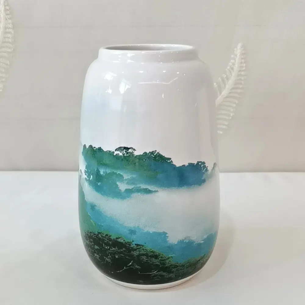 Wholesale Ink Wash Mountain Landscape Ceramic Vase Factories, Companies