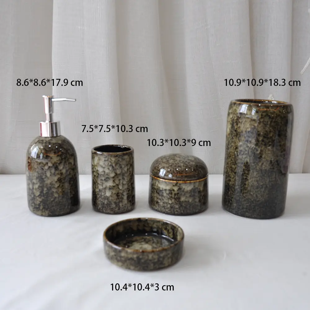Wabi-Sabi Bathroom Accessory Set