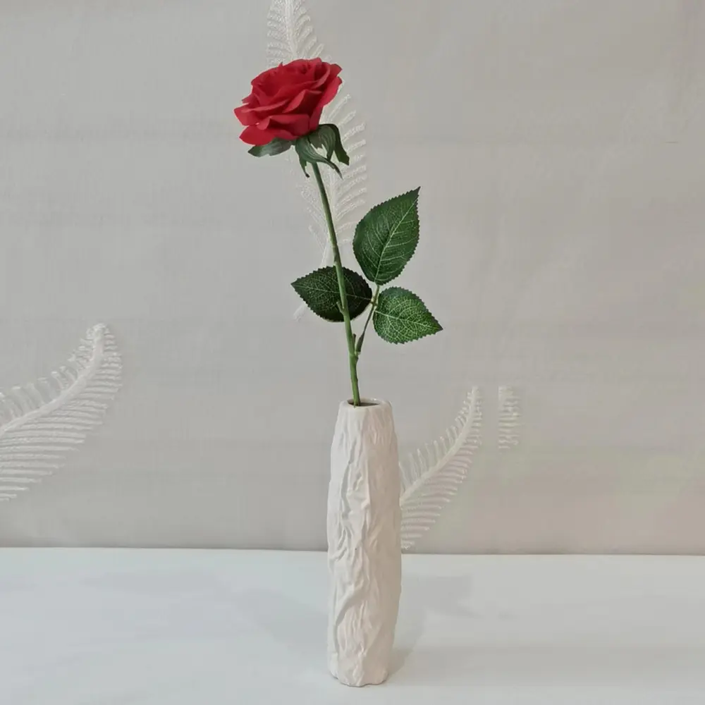 Buy Modern Minimalist Crinkled Texture Off White Ceramic Vase Set Manufacturer, Factory