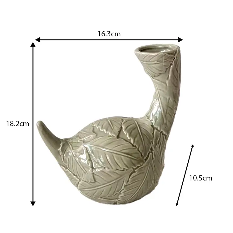Swan Shaped Ceramic Vase Dimensions